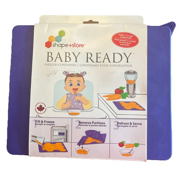 Baby Ready Freezer Container By Shape Store Frozen Food Storage PreserveOrganize - Picture 1 of 9